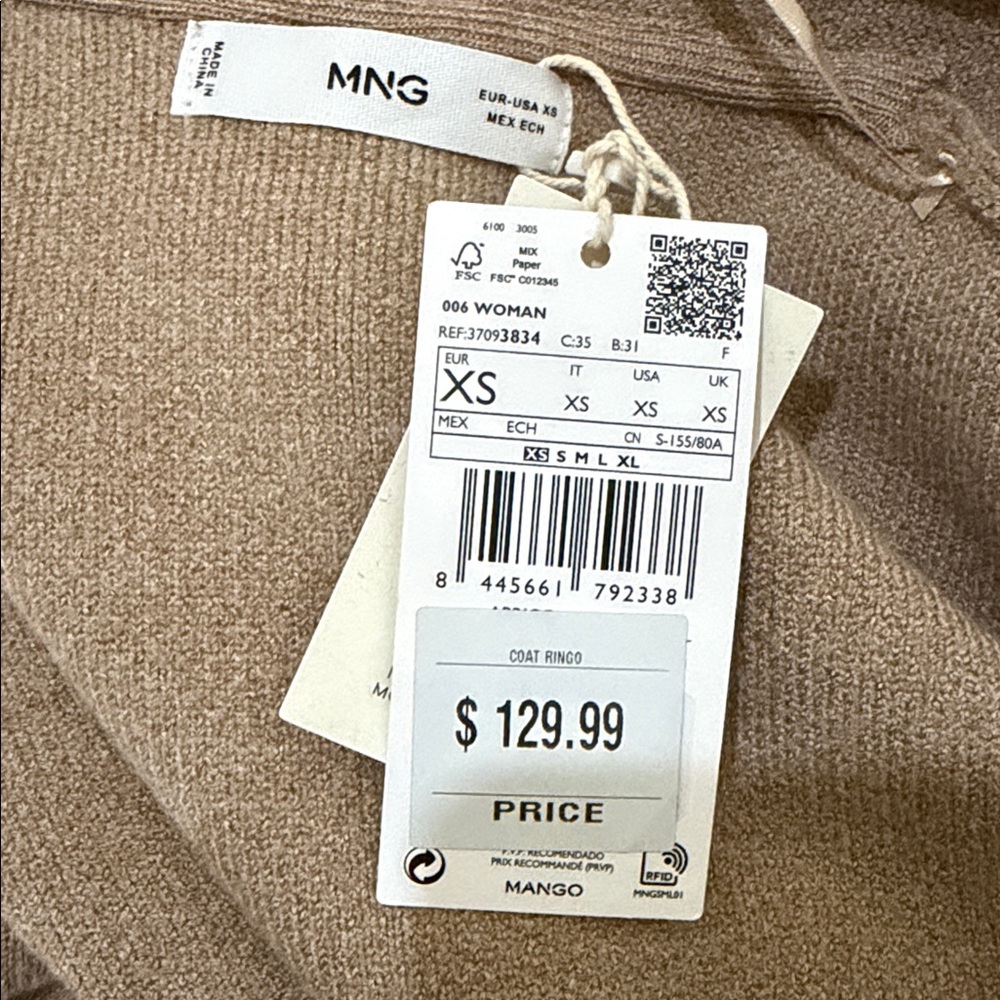 New with tag Mango MNG Ringo Coatigan sweater coat cardigan - Picture 11 of 13